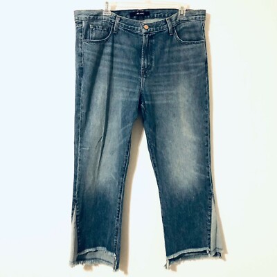 J Brand Womens Aubrie High Rise Crop Boot JB001303 Jeans Denim Blue Sz 32 NEW