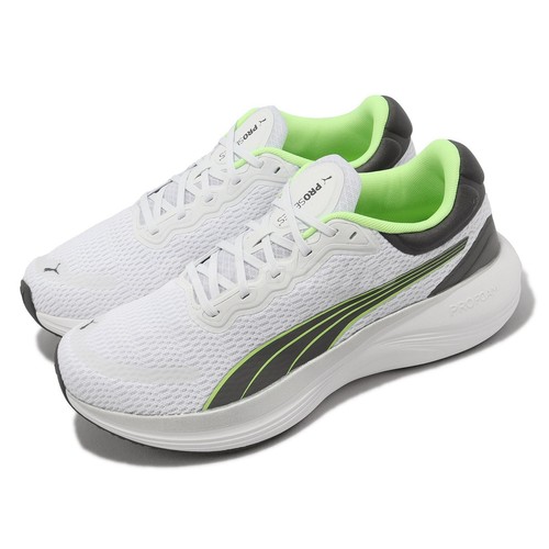 

Puma Scend Pro White Speed Green Grey Мужские шоссейные кроссовки унисекс 378776-05, Белый, Scend Pro