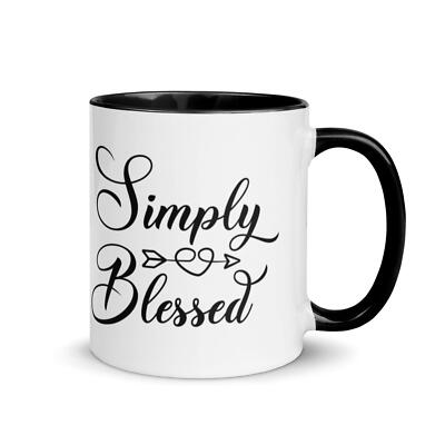 Coffee Mug ~ Simply Blessed ~ Christian gifts for women Inspirational quote ~