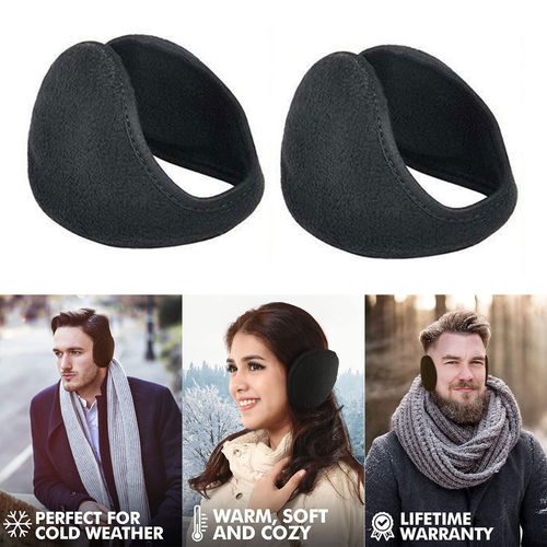 1-3 Pack Ear Muffs Fleece Winter Ear Warmers Mens Womens Behind The Head Back