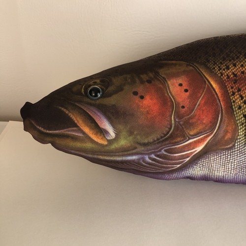 Rainbow Trout Fish Plush Toy Stuffed Animal Pillow 28 in. by Salamander Graphix