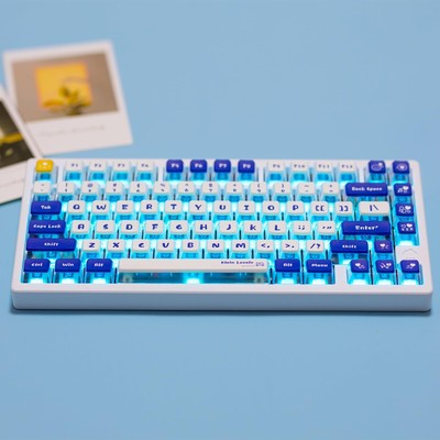 Pudding Keycaps White shine through keycaps 126 Keys Dye Sub PBT Keycaps Cust...
