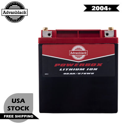POWERBOX Lithium Battery with Charger For Harley Touring Bikes by Advanblack
