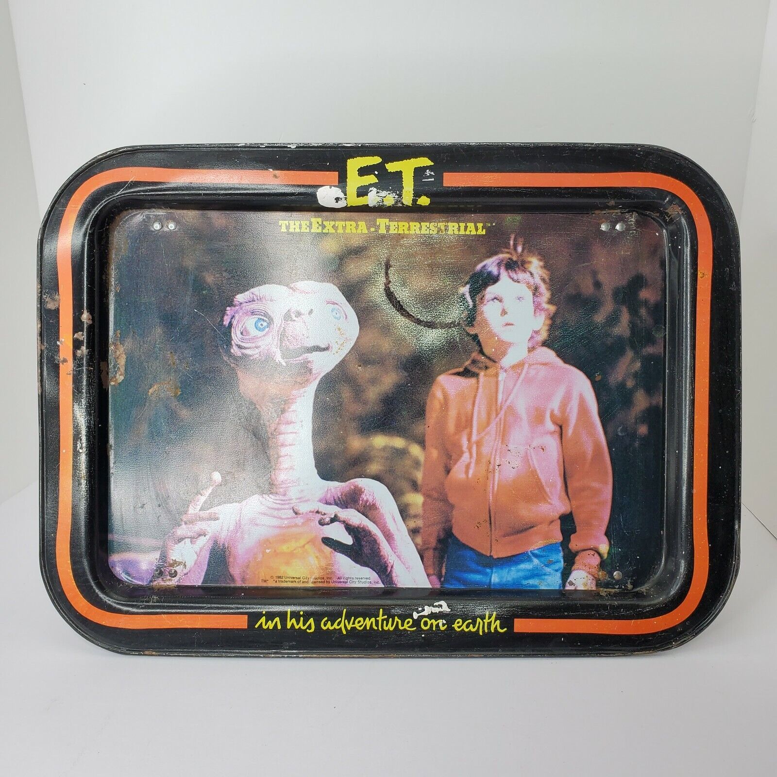 ET The Extra Terrestrial 1982 Universal tv dinner tray metal