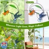 Stained Glass Hummingbird Suncatcher for Window Hanging, Hand-Crafted Garden Decor - Unique Gift for Women, Mom, Bird Watchers, Outdoor Home Art