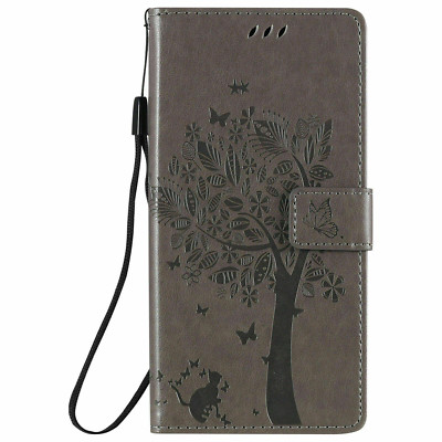 Tree Leather Flip Wallet Phone Case For Huawei Honor 30 10 8X 9X V20 X10 9A 9C