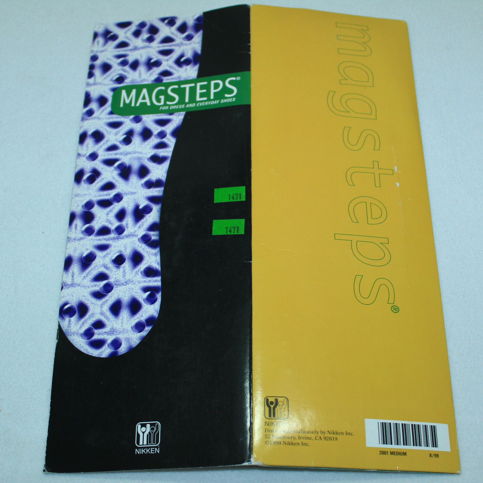 NEW NIKKEN MAGSTEPS MAGNETIC INSOLES #2001 MEDIUM 7-12  NEW OLD STOCK IN PACKAGE