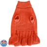 CHBORCHICEN Small Dog Sweaters Knitted Pet Cat Warm Dog Sweatshirt Winter Clothes Kitten Puppy Sweater (L, Dress-Orange)