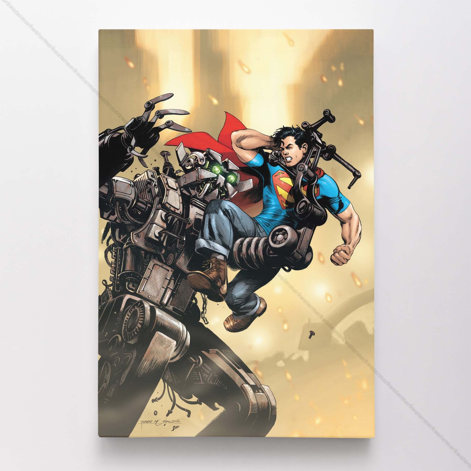 Superman Poster Canvas Comic Book Cover Art DC Print #53700