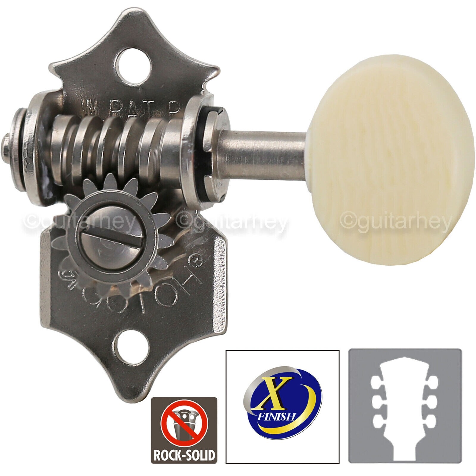 NEW Gotoh SE700-M5 OPEN-GEAR Tuning Small Ivory Buttons 3x3 NEW Gotoh SE700-M5 OPEN-GEAR Tuning Small Ivory Buttons 3x3