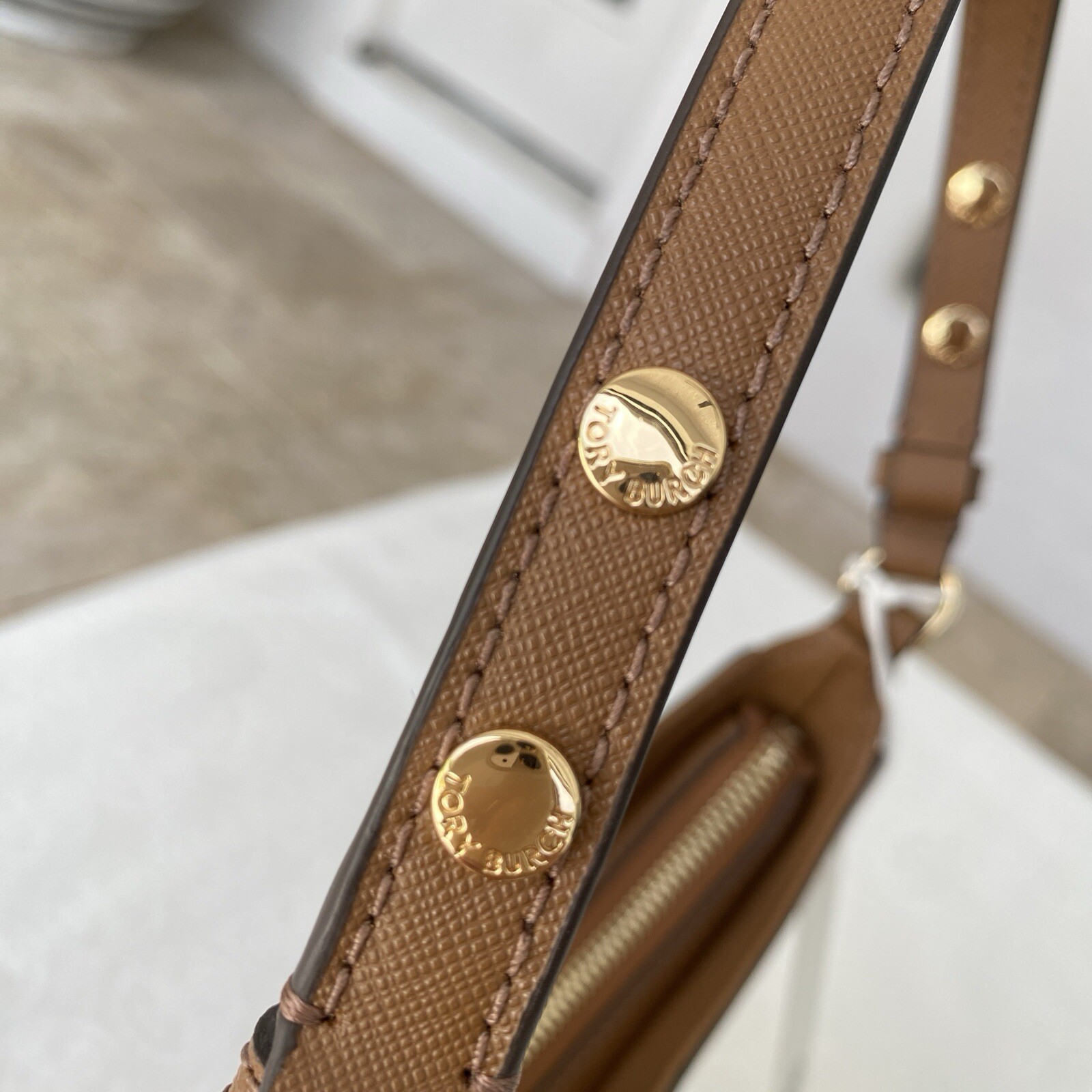 Tory Burch Emerson Saffiano Leather Shoulder Bag in Moose Tory Burch Emerson Saffiano Leather Shoulder Bag in Moose