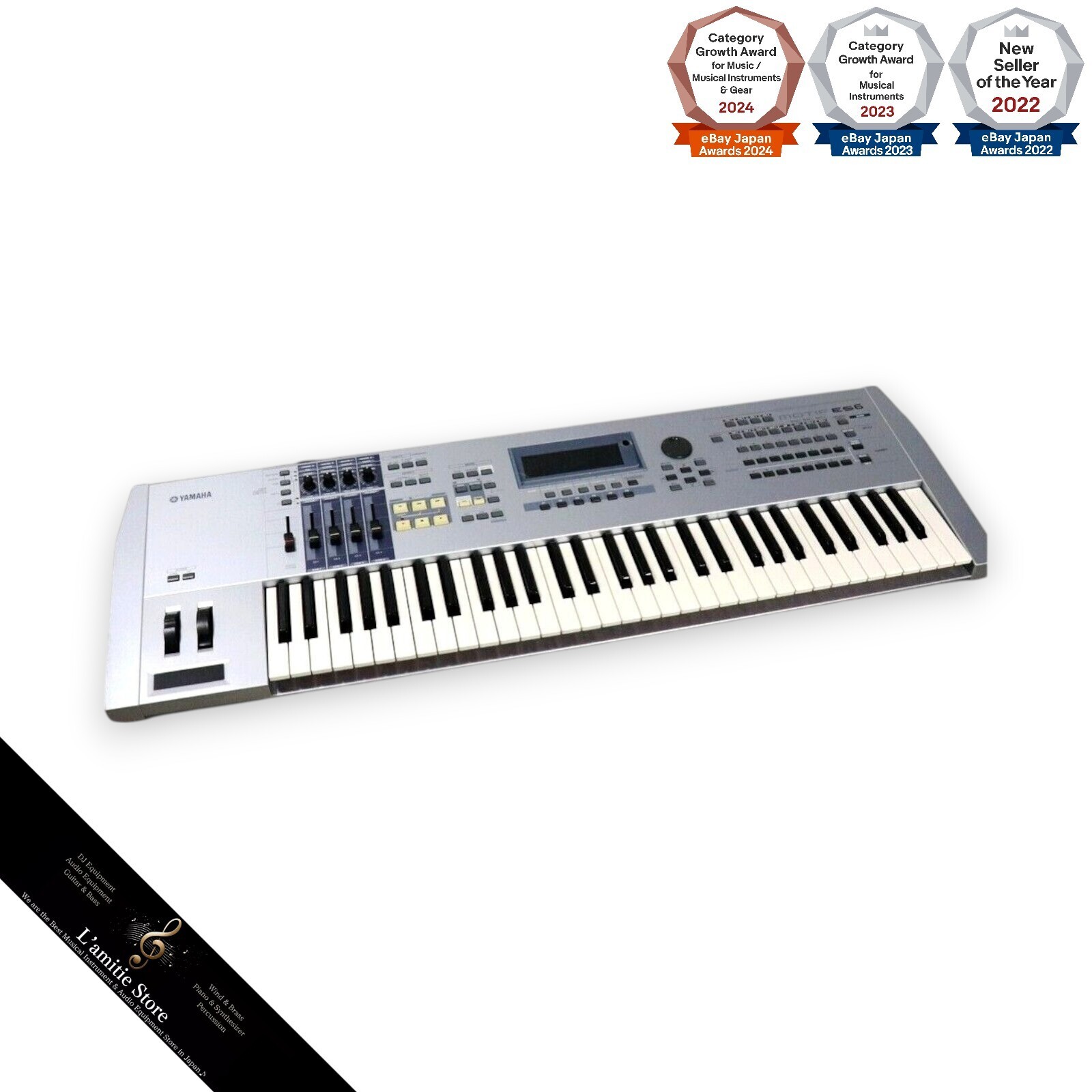 YAMAHA MOTIF ES6 シンセサイザー　61鍵　キーボード　ケース付き YAMAHA MOTIF ES6 シンセサイザー 61鍵 キーボード ケース付き