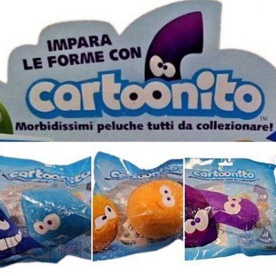 PACK DA 3 PEZZI MORBIDISSIMI PELUCHE TUTTI DA COLLEZIONARE CARTOONITO SBABAM