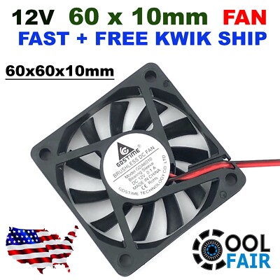 12V 60mm Cooling Fan 6010 PC DC Computer Case Cooler CPU 6cm 60x60x10mm 2-Pin 