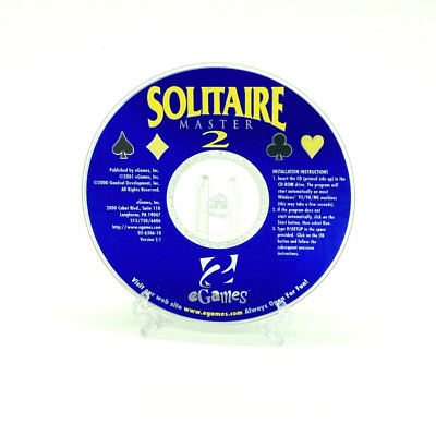 Solitaire Master 2 (2001)  PC Game  Disc Only  Play Tested