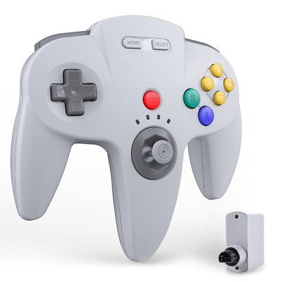 2.4GHZ Retro Wireless N64 Controller Remote Joystick Rechargeable for N64 System