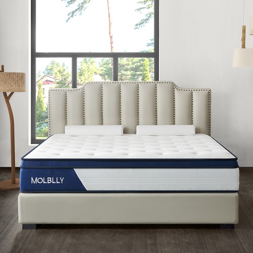 12 Full Size Plush Hybrid Memory Foam Mattress,Spring Mattre