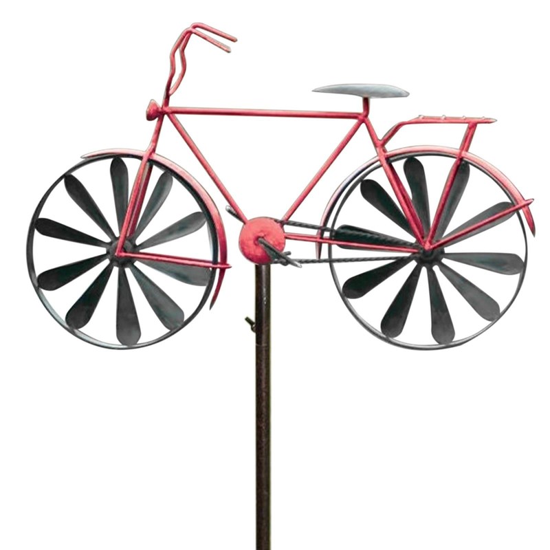 Retro Wind Spinner Bike Windmill Outdoor Garden Bicycle Spinner Outdoor Decors