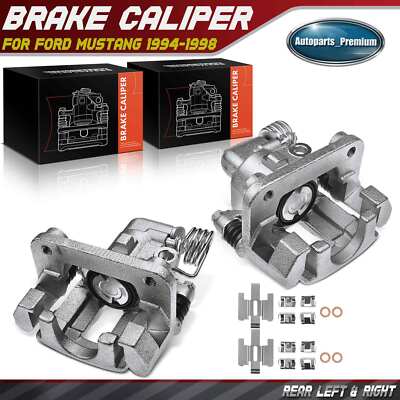 2x Disc Brake Caliper with Metal Piston for Ford Mustang 1994-1998 Rear LH & RH