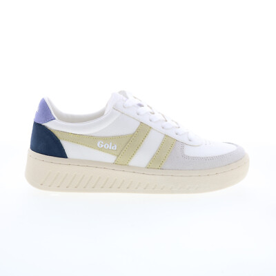 Женские кроссовки Gola Grandslam Trident CLA415 из белой замши в стиле лайфстайл