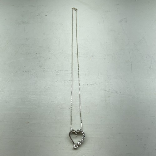 delivery Heart chain necklace ネックレス YELLOW GOLD PLATED AND CUBIC ZIRCONIA HEART SHAPED PENDANT W