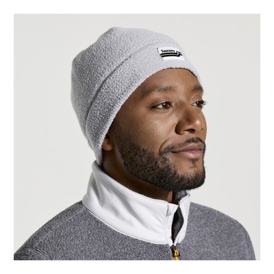 Saucony Мужская шерстяная шапочка-ушанка светло-серого цвета из вереска, аксессуары одного размера