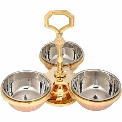 Ensemble de service traditionnel indien à cornichons Zap Impex - laiton et...