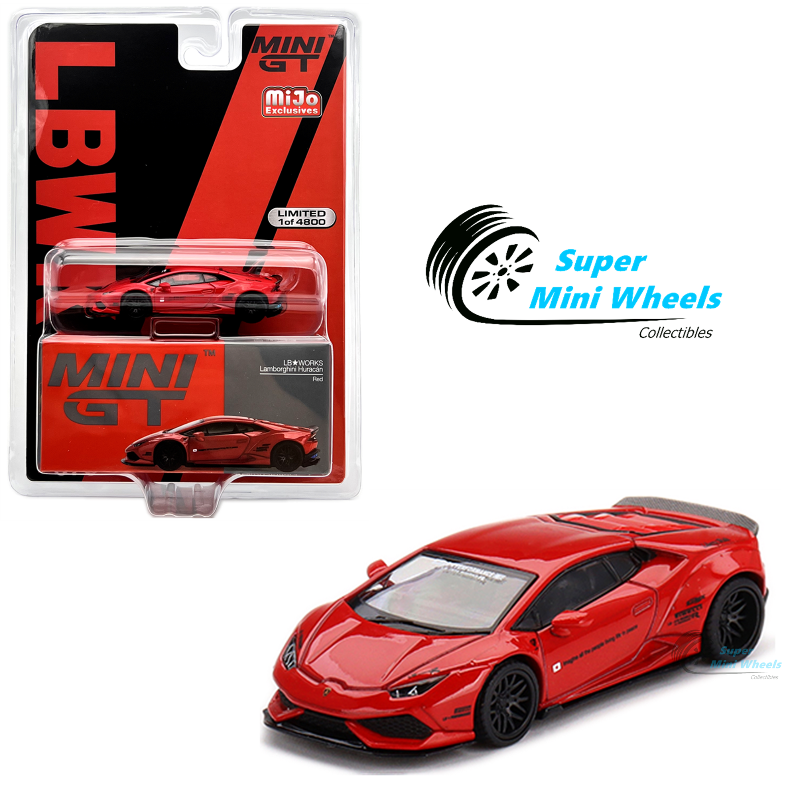 Mini GT 1:64 LB WORKS Lamborghini Huracan ver. 2 Red #375