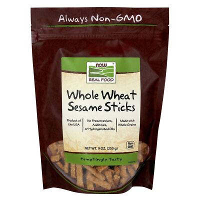 NOW FOODS Кунжутные палочки из цельнозерновой муки - 9 унций