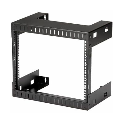 StarTech.com 2-Post 8U Heavy-Duty Wall-Mount Network Rack, 19'' Open Frame Ser...