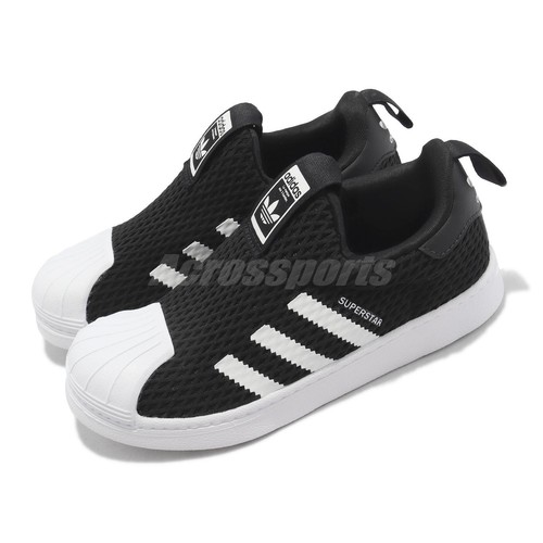 

Adidas Originals Superstar 360 C Черно-белые детские повседневные слипоны для дошкольников GX3227, Черный, Superstar 360 C Hk