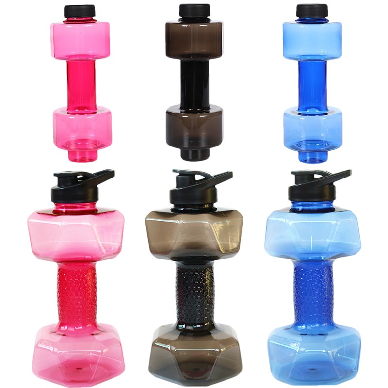 Dumbbell Bottle Water Bottle Sports Dumbell-Shaped Gym Workout Fitness Jug
