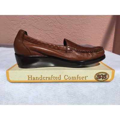 SAS Weave Loafer Chestnut Brown Womens 6.5N Comfort Shoe New