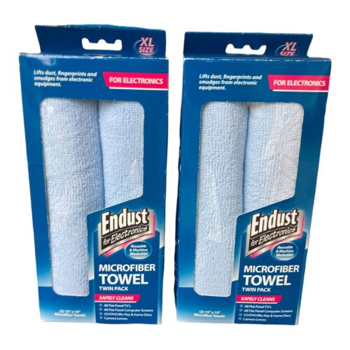 Large-Sized ENDUST Microfiber Towels 15x15 Unscented 2 Packs o...