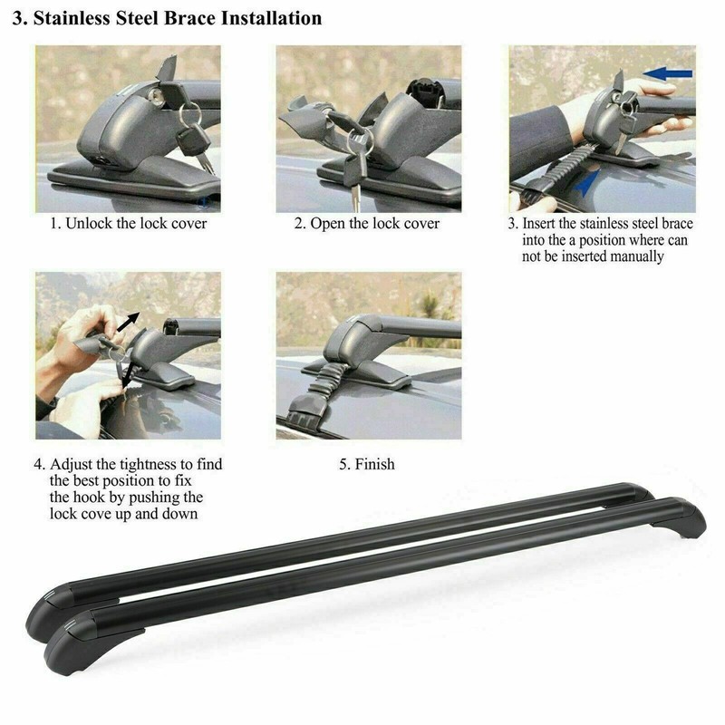 For Toyota Venza 43.3" Bare Roof Rack Crossbars Luggage Cargo MTB Kayak Carrier