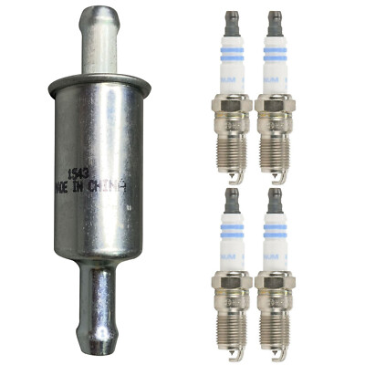 Bosch OE Fuel Filter Spark Plug For 1990 Ford Festiva L Plus 1.3L 77034WS 6737