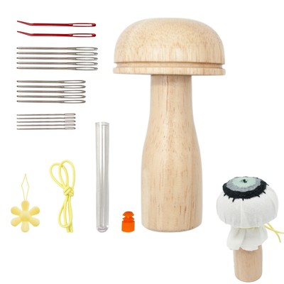 Darning Supplies Set Darning Mushroom Cute Wood Sewing Tool Sewing With Needle 