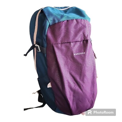 Decathlon Quechua NH100, Adult 20 L Hiking Backpack, Unisex, Dark Purple Blue