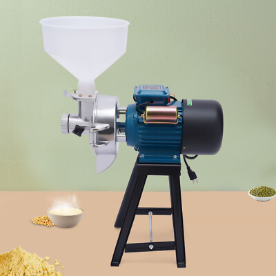 Electric Grain Corn Commercial Feed Wheat Grind Machine Corn Mill Grinder 2200W