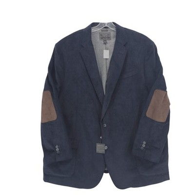 NWT JOS A BANK RESERVE Dark Navy Corduroy Blazer Traditional Fit Elbow Patch 2X
