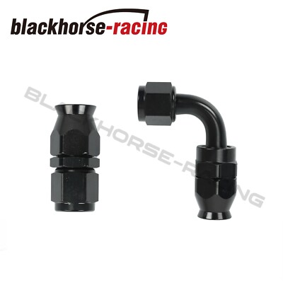 6/8/10AN Swivel PTFE Hose End Fitting Straight 90 Degree For PTFE Oil Fuel Line