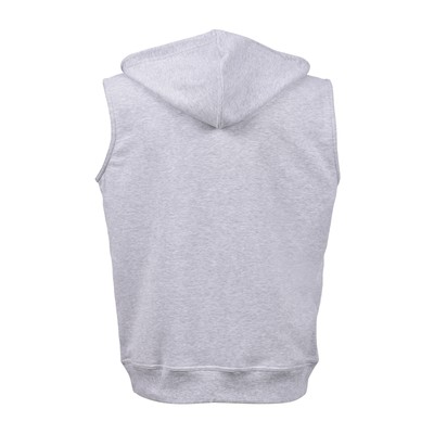 Pre-owned Brunello Cucinelli Men's 100% Cotton Athletic Gym Hoodie Sweatshirt Vest In Gray