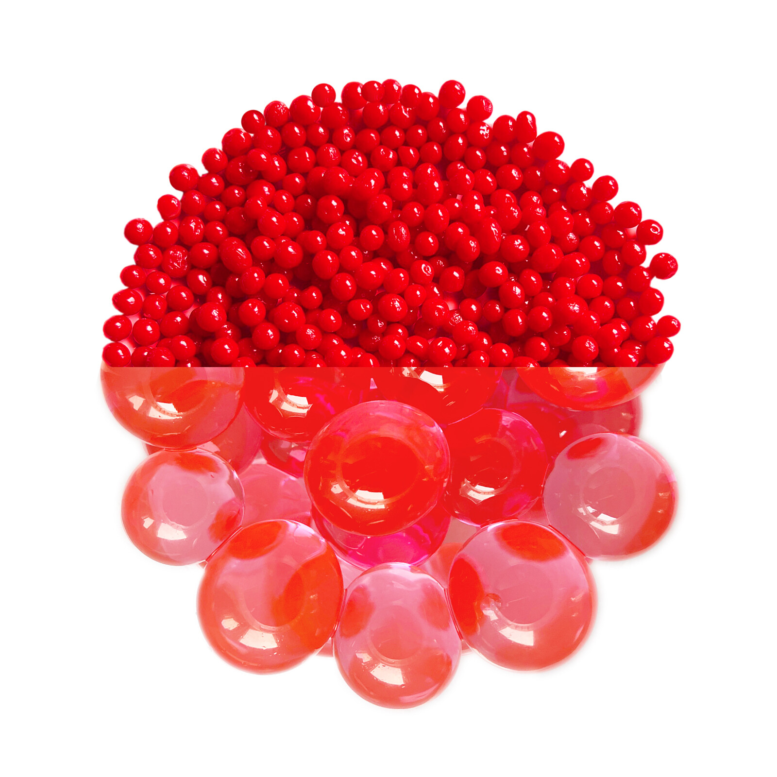 Jumbo XXL Hydroperlen Granulat große Wasserperlen Aquaperlen Wasser Kugeln Rot