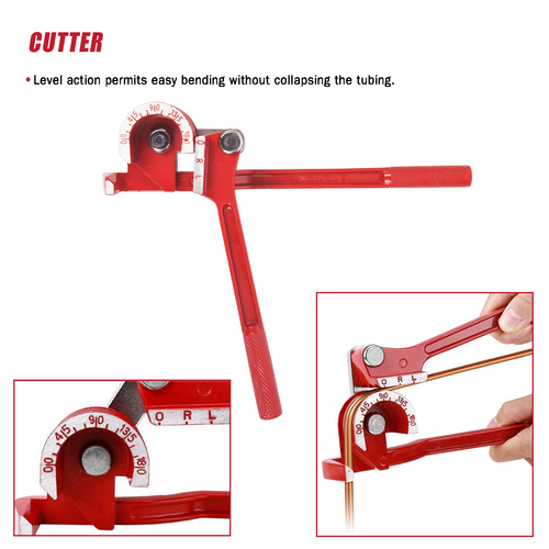 Brake Air Line Double Flare Flaring Tools Set 3 in 1 Tube Pipe Bender Kit 13Pcs