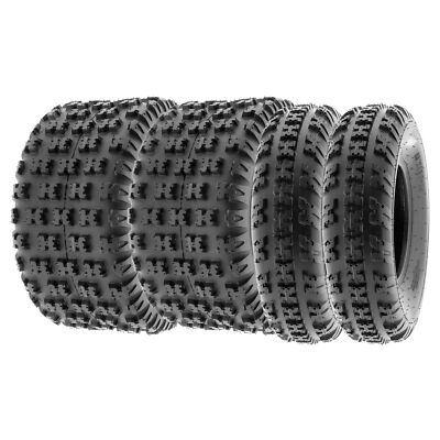 Full Set 4 SunF 20x6-10 20x6x10 & 18x10-8 18x10x8 6PR ATV UTV All Terrain Tires