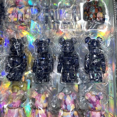 BEARBRICK Series 47  - Blue PATTERN  100%  MEDICOM Toy Be@rBrick *Read*