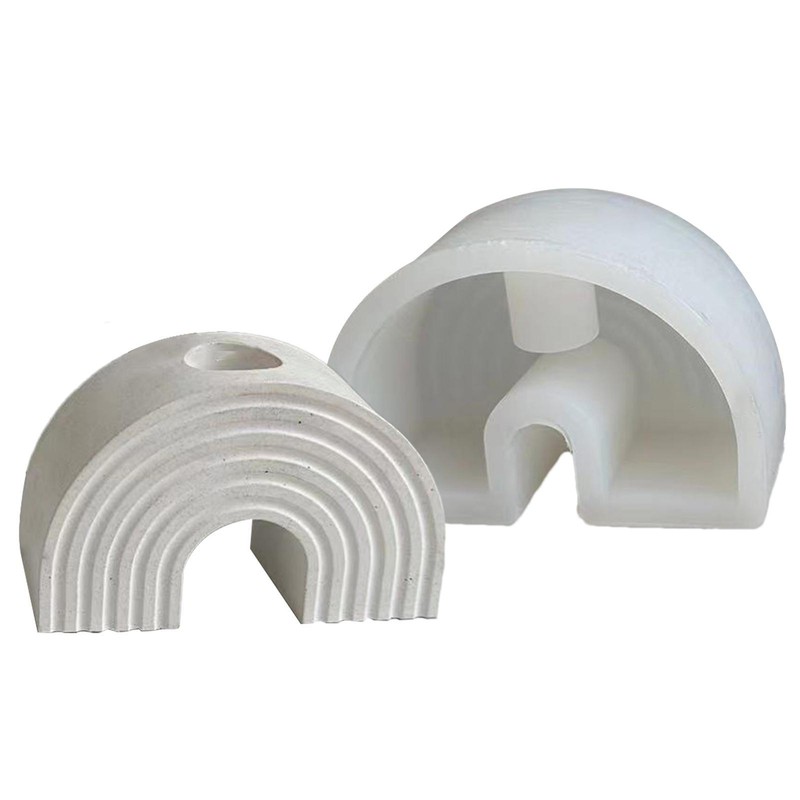 Rainbow/Bridge Shaped Candlestick Silicone Molds DIY Plaster Cement Mold Candle