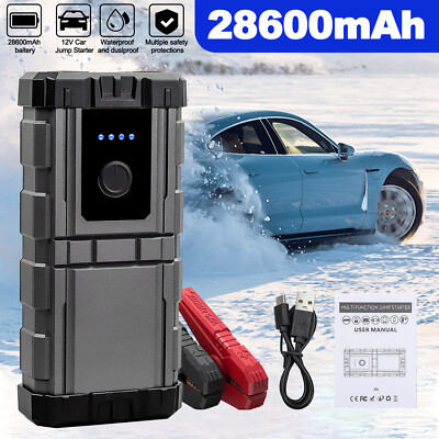 3000A Pack Car Jump Starter, Booster Jumper Portable Power Bank Battery Charge 