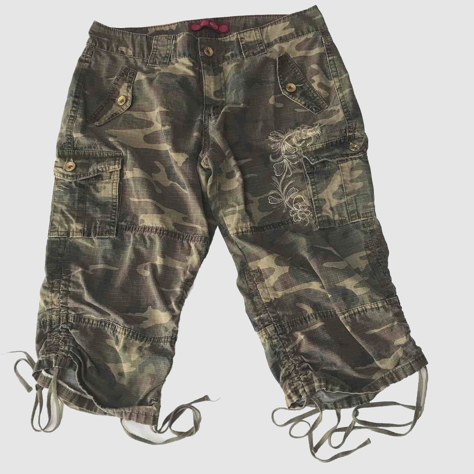 パンツ 2000's archive camouflag cargo pants y2k Y2K Glo Cargo Pants Camo Capri 11 Paratrooper Utility Grunge