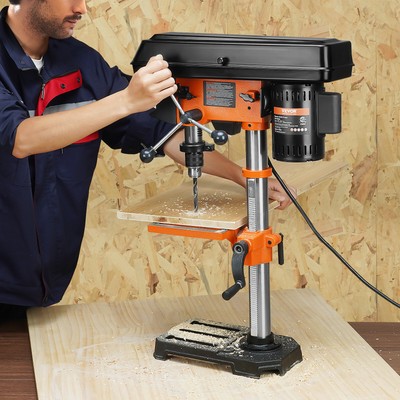 VEVOR 10-Inch 5-Speed Benchtop Drill Press Cast Iron Drill Press 3.2A
